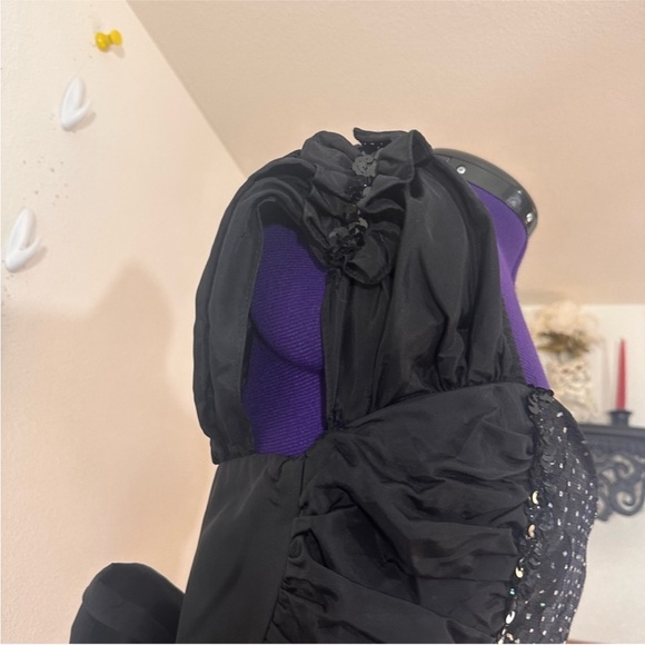 Gunne Sax Jessica McClintock Black Lace Sparkle Dress - Picture 12 of 16